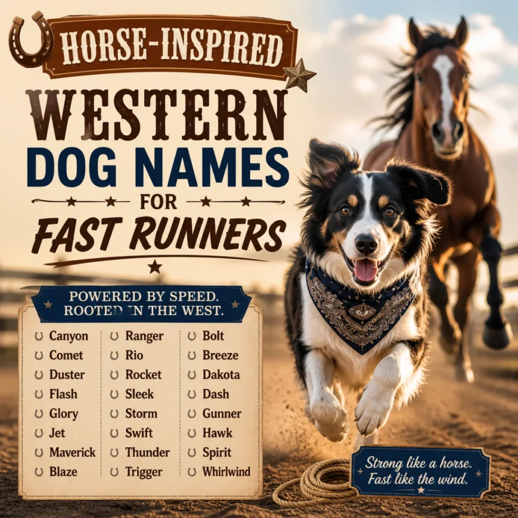 Horse-Inspired Western Dog Names for Fast Runners