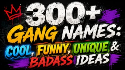 00+ gang names in bold graffiti style featuring cool, funny, unique, and badass ideas