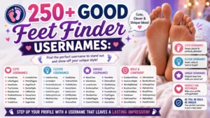 good FeetFinder usernames with cute, clever, unique, and bold ideas for a memorable profile