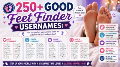good FeetFinder usernames with cute, clever, unique, and bold ideas for a memorable profile