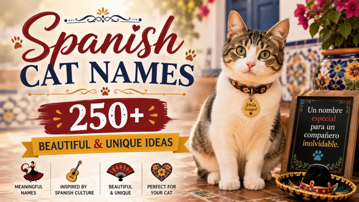 Spanish cat names featuring a cute tabby cat with 250+ beautiful and unique ideas
