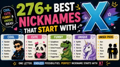 276+ nicknames that start with X, featuring cool, cute, funny, unique, and unisex ideas