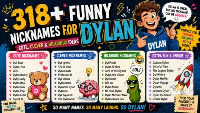318+ funny nicknames for Dylan with cute, clever, hilarious, and unique ideas