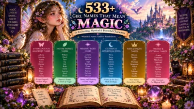 533+ girl names that mean magic for enchanting, mystical, and powerful characters