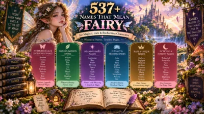 537+ names that mean fairy for magical, cute, enchanting, and fantasy characters