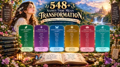 548+ names that mean transformation for growth, new beginnings, and positive change